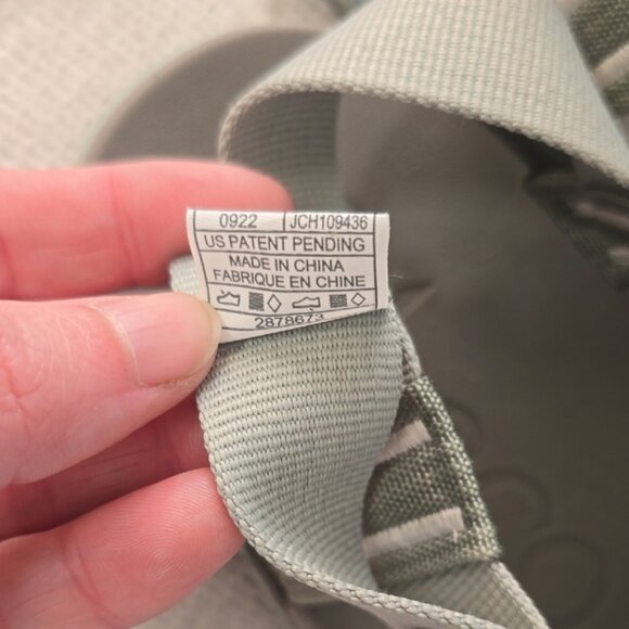 Chaco Breathable Green and Gray Water Shoes with Sturdy Sole - Picture 4 of 6